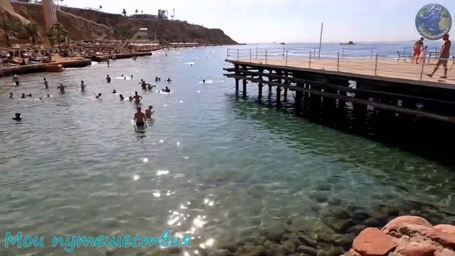 ПЛЯЖ отеля Albatros Sharm 4*/ Beach Albatros Resort, бухта Шарм Эль Майя смотреть онлайн