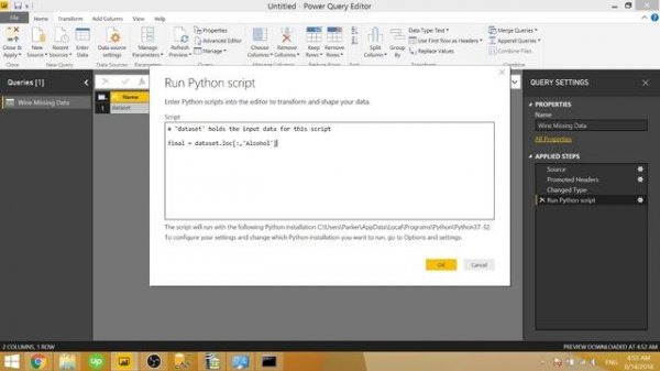 Running Python Scripts in Power BI