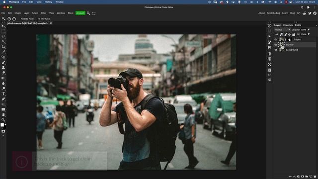 How to Blur Backgrounds in Photopea смотреть онлайн
