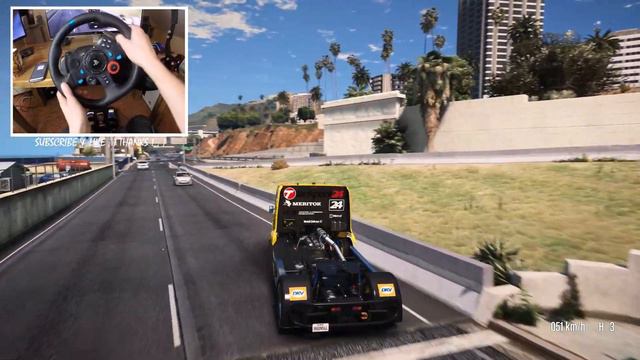 2015 Mercedes-Benz Tankpool Racing Truck - GTA V | Logitech G29 ? When GTA VI ? Who waiting? REVIEW смотреть онлайн