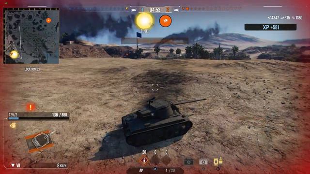 WOT CONSOLE PS4 / T25/2 / Gameplay смотреть онлайн