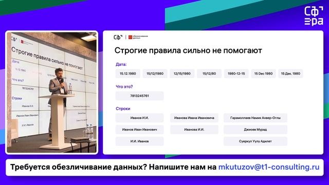 Вячеслав Борисов, владелец продукта Сфера.Обезличивание данных на Data Day 2023 смотреть онлайн