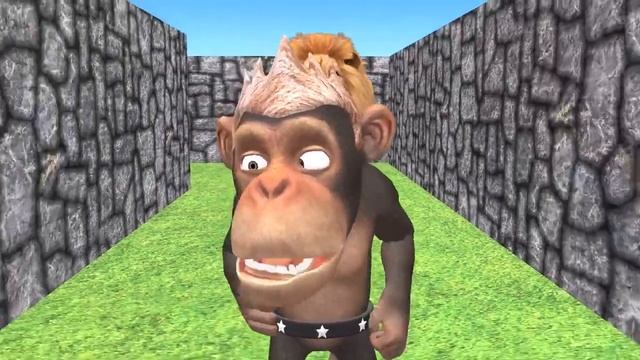 Funny Monkey Bunny runs away from LION style PC games - Adventure Animals Educational for Kid смотреть онлайн