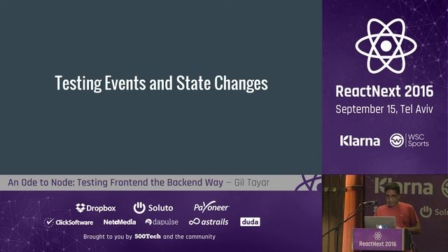 Gil Tayar: An Ode to Node: Testing Frontend the Backend Way — ReactNext 2016 смотреть онлайн