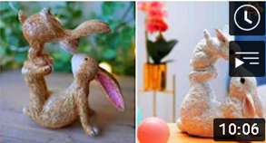 Статуэтки для интерьера - Милые крольчата