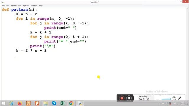How To Create Hourglass Star Pattern Program (Python Program) смотреть онлайн