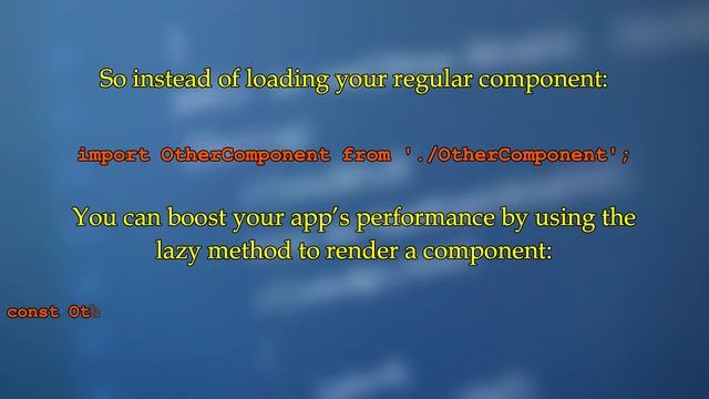 React.Suspense and React.Lazy for Lazy Loading Components | ReactJS optimization technique #2 смотреть онлайн