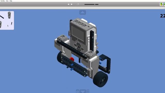 LEGO EV3 Балансирующий робот без гироскопа (на основе датчика цвета). 3D модель. смотреть онлайн