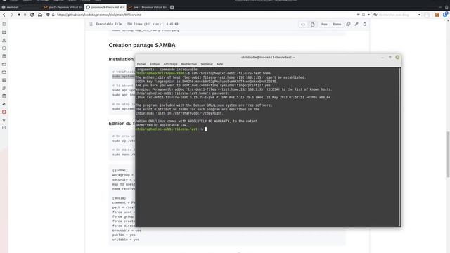 Proxmox : création d'un conteneur LXC debian 11 pour serveur de fichier смотреть онлайн