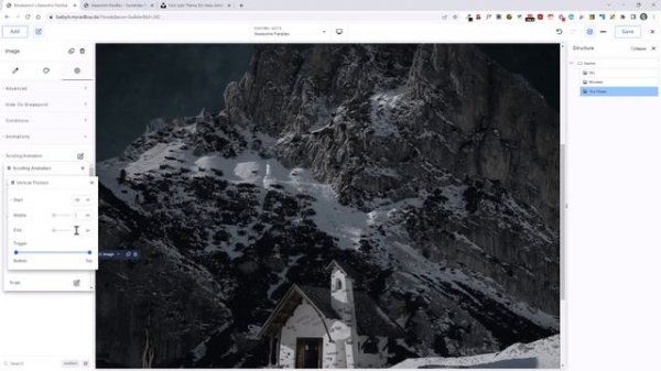 Parallax Scrolling Animation in WordPress with Breakdance Builder