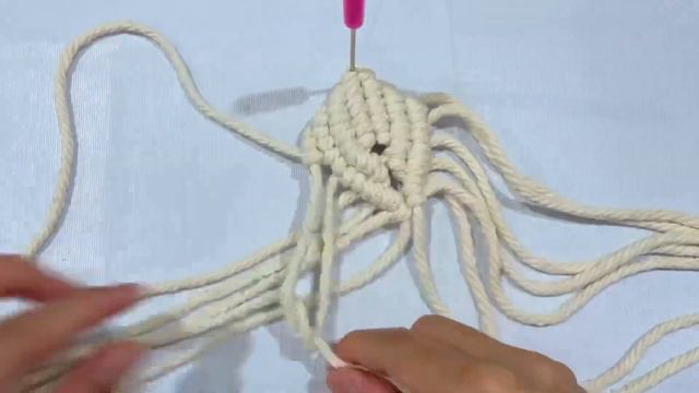 Макраме - Фламинго из ХБ верёвки, МК. смотреть онлайн