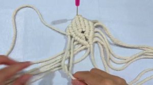 Макраме - Фламинго из ХБ верёвки, МК.