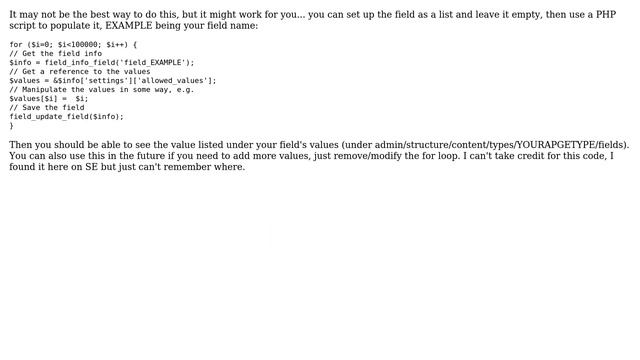 Drupal: integer field select list with min and max value (3 Solutions!!) смотреть онлайн