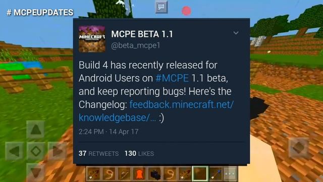 Minecraft PE 1.1 | MCPE 1.1.0.4 UPDATE RELEASED!! + GAMEPLAY!! (Pocket Edition) смотреть онлайн