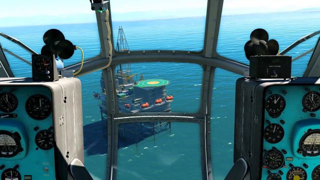 (DCS WORLD) посадка на Ми8 на нефтяную платформу в море смотреть онлайн