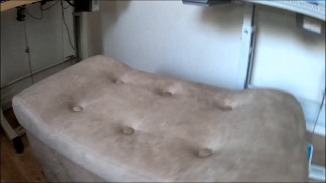 Пуф с большим ящиком в каретной стяжке. смотреть онлайн