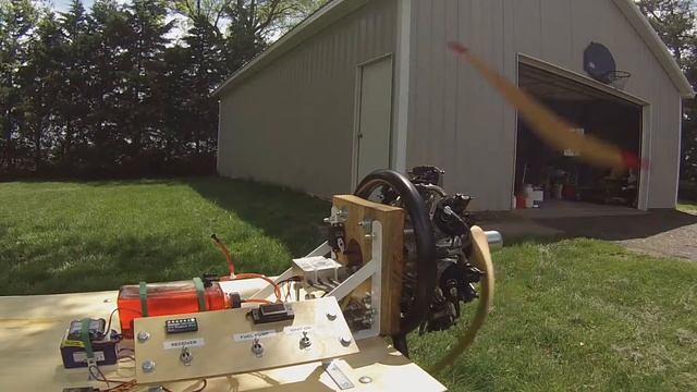 Bench Running the UMS 7-260, 7 Cylinder Radial Engine смотреть онлайн