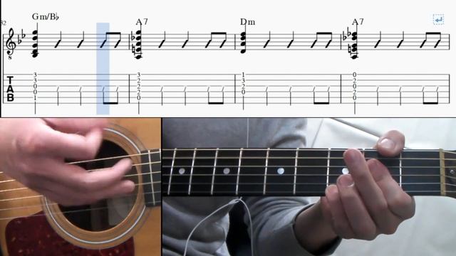 Paranoid Android(acoustic guitar)- Radiohead guitar TAB(How to play) смотреть онлайн
