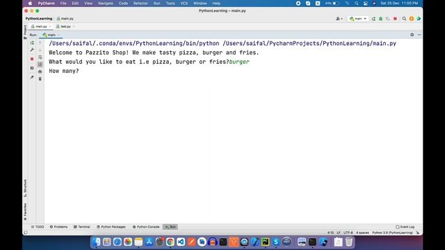 Simple Pizza Shop Application using Python | if elif else Practical Example with User Input смотреть онлайн