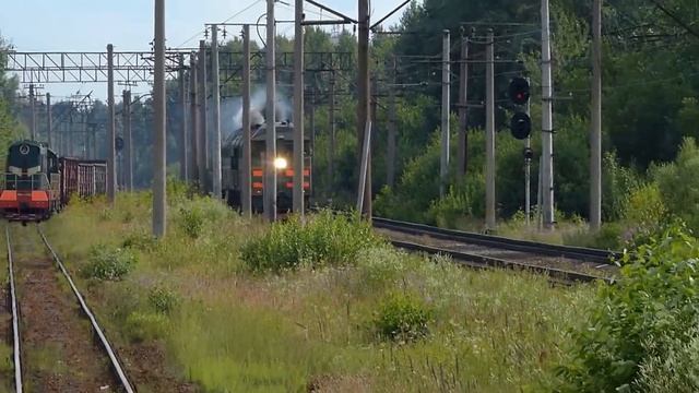 Тепловоз 2ТЭ116-1673, станция Ручьи. смотреть онлайн