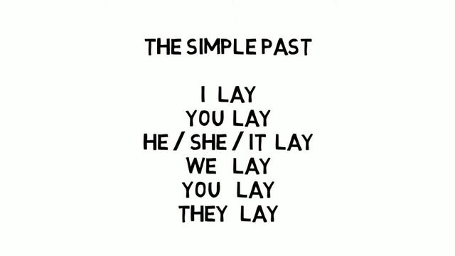 How to conjugate "to lie" in the present simple, the past simple and the past perfect смотреть онлайн