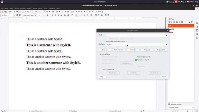 Advanced: Find & Replace Styles - LibreOffice Writer смотреть онлайн