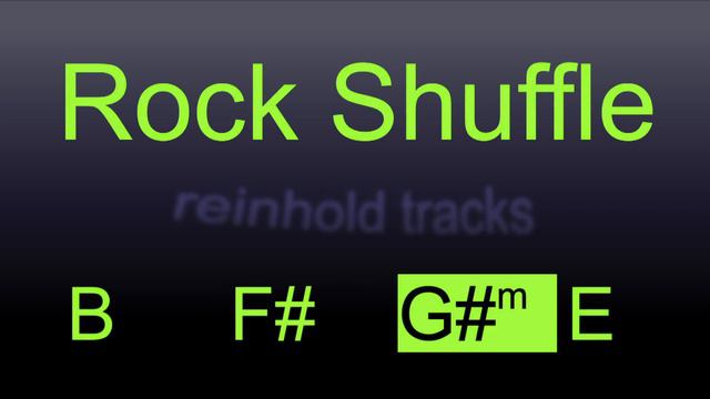 Rock Shuffle, Backing Track For Guitar, B Major, 130bpm. Emjoy!