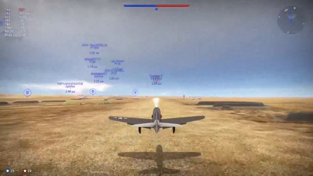 War Thunder P-39Q-5 Airacobra - Ранг:2. БР-3.7. РБ. смотреть онлайн