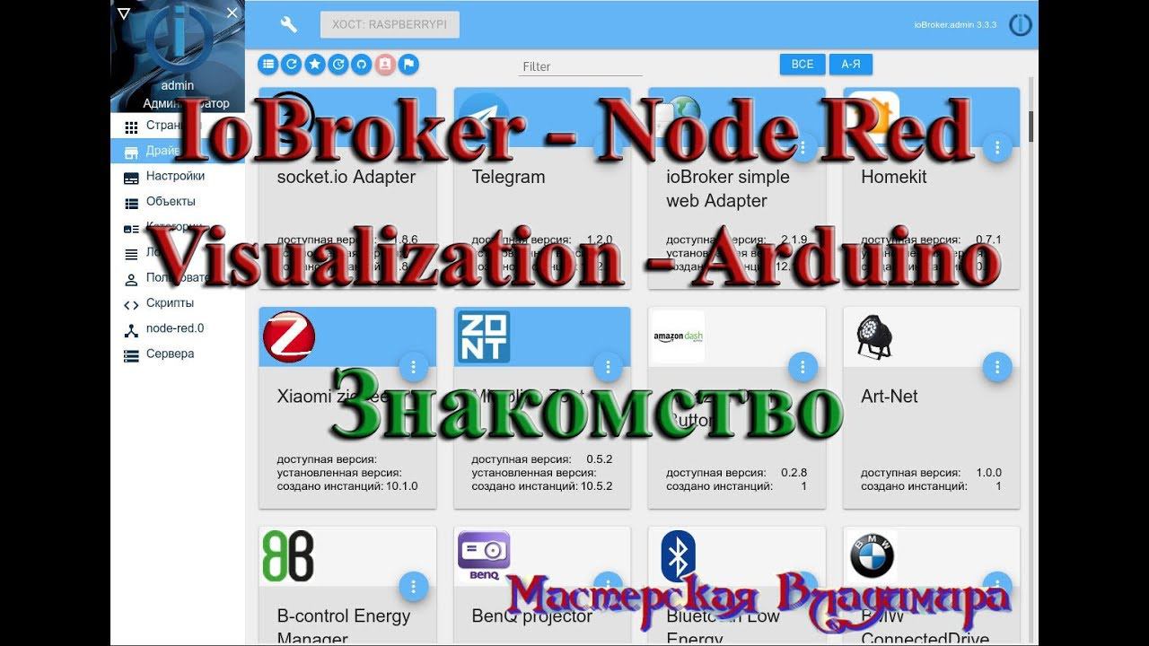 IoBroker, Node-Red, визуализация - первое знакомство