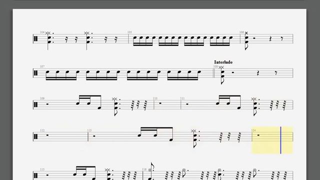 Metallica   Damage Inc  Drum Tablature