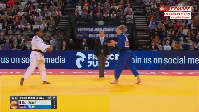 Championnat d'Europe de judo 2023 - Sur un ippon fatal, Cysique remporte la médaille de bronze смотреть онлайн