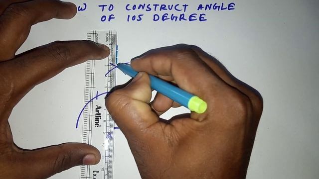 How to construct 105 degree angle with compass...... смотреть онлайн