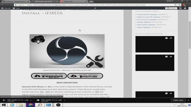 Fixing Error msvcp140/vcruntime140.dll on OBS Studio 22.0.1 смотреть онлайн