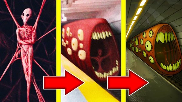 Как менялся ПОЕЗД ПОЖИРАТЕЛЬ и его жизненный цикл в майнкрафт ! Эволюция TRAIN EATER SCP MINECRAFT