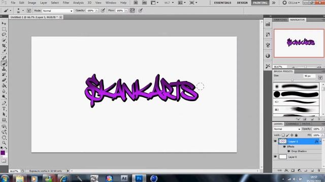 Photoshop Tutorial Week 1 I Graffiti Text смотреть онлайн