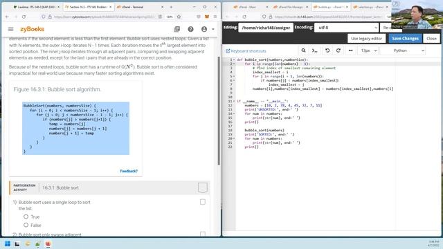 ITS148 Video 14 Spring 2022 Assignment 3 Selection, Bubble, Merge Sort comparison смотреть онлайн