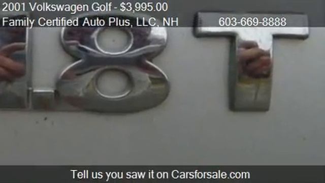 2001 Volkswagen Golf GLS 1.8T - for sale in Manchester, NH 0 смотреть онлайн