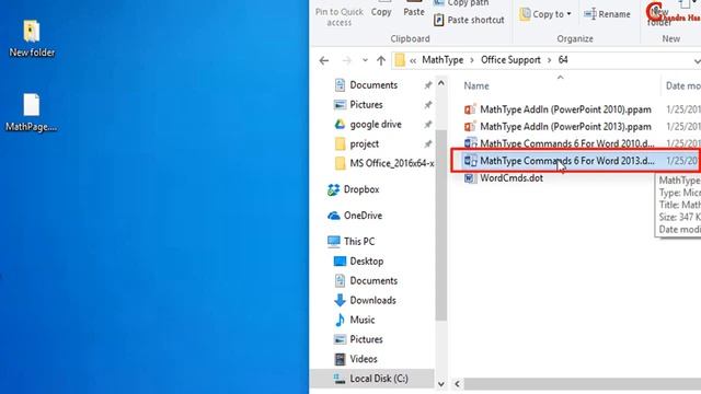 How To Add Mathtype 6.9a Software In Office 2016