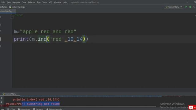 Lec 18 part 2: String library function in python in Hindi смотреть онлайн