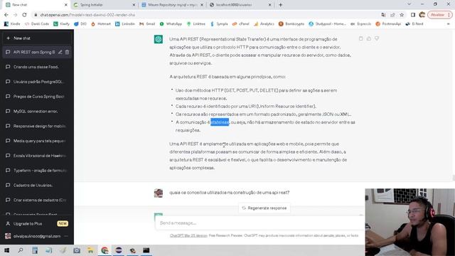 Como Criar uma Api Rest com ChatGPT Usando Java, MySQL e Spring Boot na Prática - Fácil e Rápido смотреть онлайн