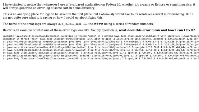 Unix & Linux: Java is constantly generating an error log in my home directory? смотреть онлайн