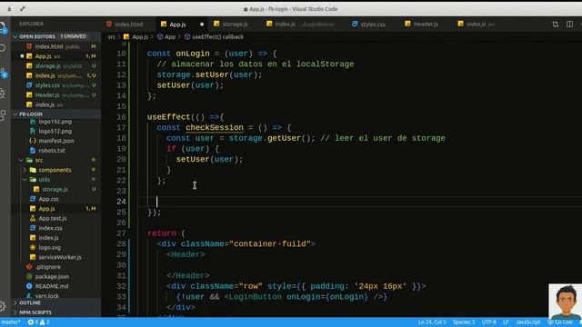 Login con Facebook en aplicación ReactJS - parte 2 смотреть онлайн