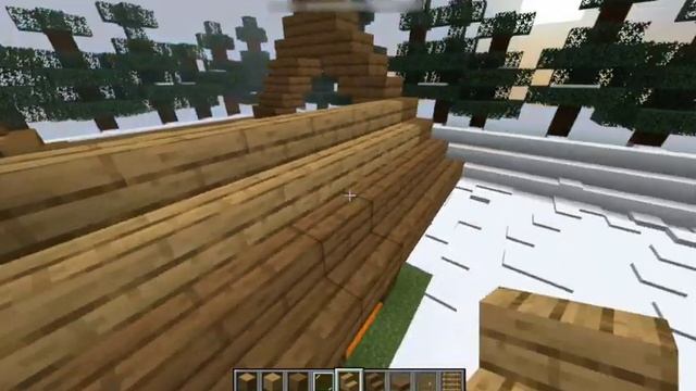 Как построить зимний дом в майнкрафте/How to build a winter house in minecraft смотреть онлайн