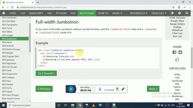 Lecture -8- // Bootstrap 4 Jumbotron Full Introduction // Bootstrap 4 For Beginners In Hindi смотреть онлайн