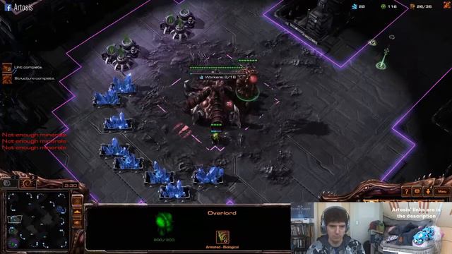 [5 Games] StarCraft 2 LotV - 1v1 Artosis' Games of SC:2 LotV (Z) Zerg Placement Games смотреть онлайн