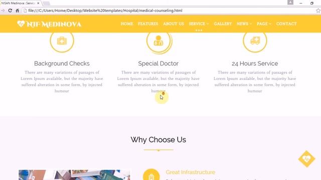 Hospital Website Template смотреть онлайн