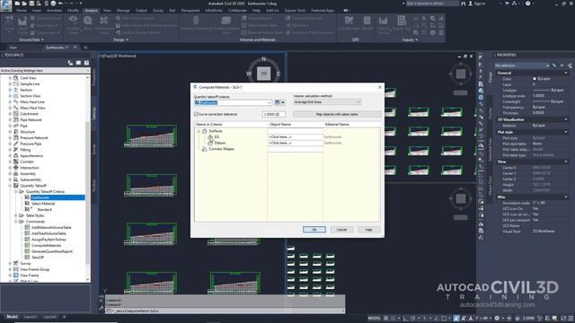 Creating A Material List In Civil 3D 2018, 2019, 2020, 2021