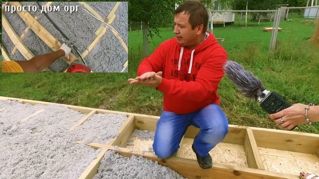 Строительство каркасного дома, возведение перекрытия дома на ростверке и винтовых сваях смотреть онлайн