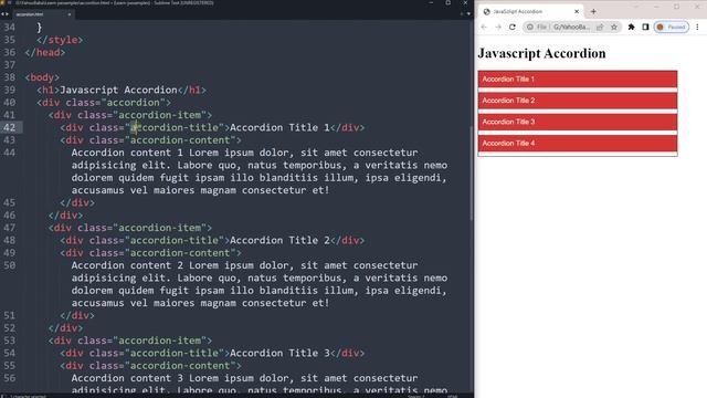 JavaScript Accordion Tutorial in Hindi / Urdu смотреть онлайн