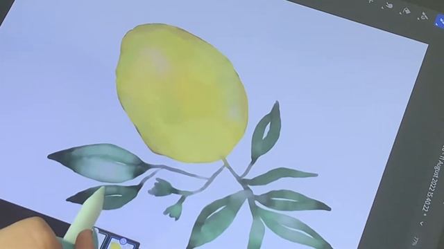 Illustrating a watercolor lemon in Adobe fresco, iPad Pro 12.9 смотреть онлайн